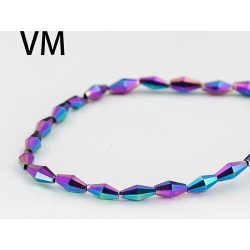 High quality hot new 4mm x 8mm crystal rhombus loose spacer beads made of 68 pieces/pieces