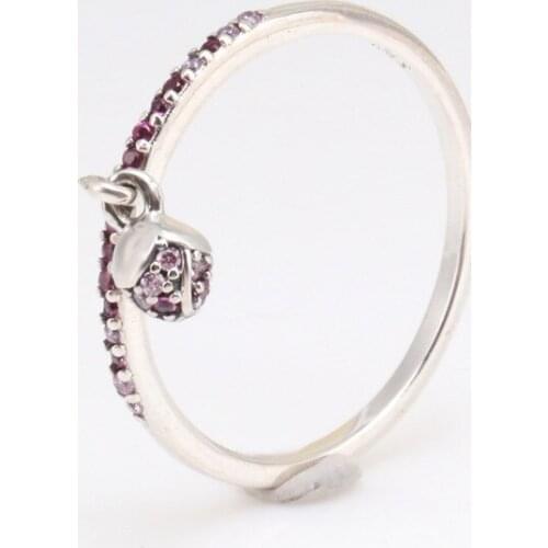 Valentines Day S925 Sterling Silver Romantic Peach Blossom Series Ring For Women Fashion Original Jewelry Gift