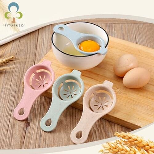 1 Pcs Plastic Wheat Straw Egg White Separator Egg Clear Egg Filter Family Kitchen Cake Room Small Tools LXX