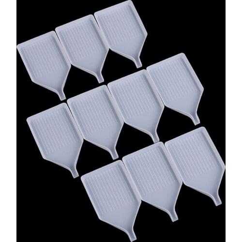 10Pcs DIY Diamond Tray Drill Plate Painting Accessories Square Shape 5D Diamond Painting Cross Stitch Embroidery Tools Must