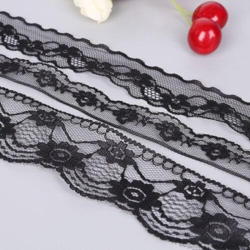 10yards/lot Beautiful Black Color Lace Ribbon Embroidered Net Lace Trim For DIY Sewing Accessories Wedding Party Decoration