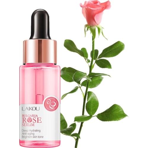 17ml Bulgaria Rose Essence Deep Mositurizing Improve Dullness Face Serum Even Skin Tone Shrink Pores Facial Care Stock
