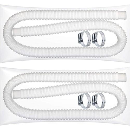 2pc 1.25" Diameter Accessory Pool Pump Replacement Hose 59" Long For Pump Models 603 And 637 Durable And Practical