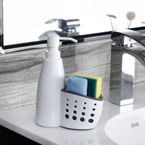 2-in-1 Kitchen Soap Dispenser Pump And Sponge Caddy Organizer Liquid Soap Dispenser Bottle