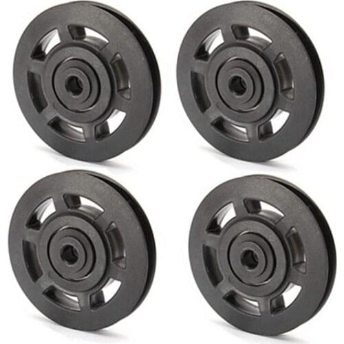 4Pcs 95mm Universal Bearing Pulley Wheel Cable Fitness Equipments Accessories Gym Equipment Part Wearproof Tool with Long Servic