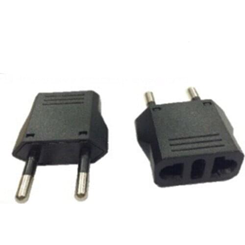 500pcs European Euro EU Plug Adapter 2 Pin US Brazil Italy To Europe German Travel Power Adapter Type C Plug Outlet Socket
