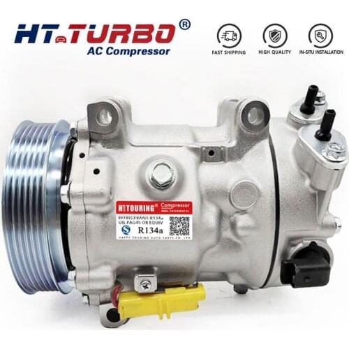 SD6C12 Auto AC Compressor for Peugeot 207 307 408 / Citroen C2 C4 9651910980 9678656080 6453QJ 6453QK 6453WK 6453WL 1351 1364