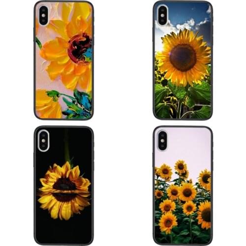 For Huawei Honor 9X 9I 9A 8X 8S 20S 20i 20 Pro V40 10X Lite Summer Sunflower Flower Plant Cheap Black Shell Luxury Coque Trend