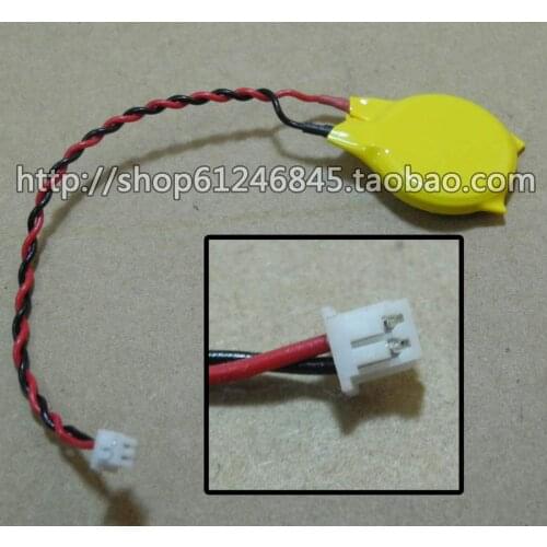 CR2032 2 line Notebook motherboard battery universal CMOS battery 3V BIOS battery with cable