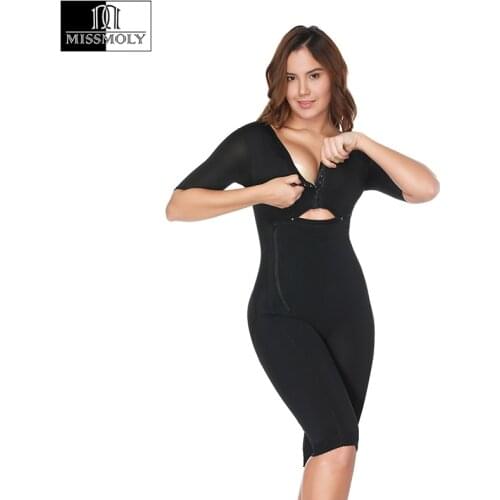 Women Fajas Colombianas Powernet Full Body Shaper Post-Surgery BodySuit Waist Trainer Corset Shapewear Tummy Control Arm shaper