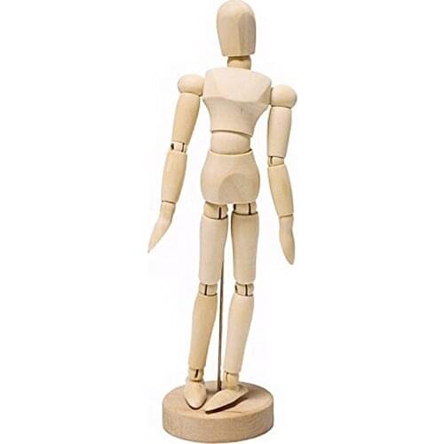 FBIL-Wooden drawing Draft 14 Various poses produced Drawing material Movable model Doll 14 cm