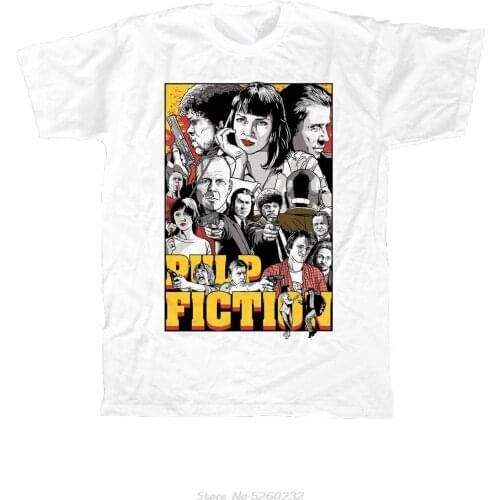 T-SHIRT Pulp Fiction Tarantino Vincent Vega Mia Marsellus Wallace Jules New Arrival Male Casual Boy T-Shirt Tops Tees Streetwear