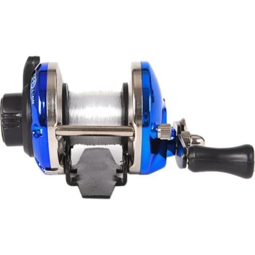 Ice Fishing Reel Mini Metal Bait Casting Spinning Boat Fish Water Wheel Baitcast Roller Coil With 50M Wire Fishing Supplies
