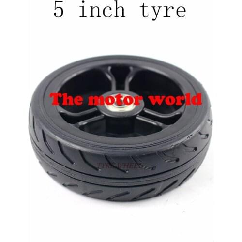 No free shipping wheelchair 5 inch wheels tyre Solid Tire and alloy wheel hub Fits Gas Scooter Electric Vehicle