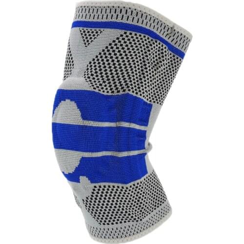 Brace Sleeve Support 3D Silicone Spring Knee Pad Knitted Weaving Compression Basketball Knee Protector Sports Indoor Outdoor