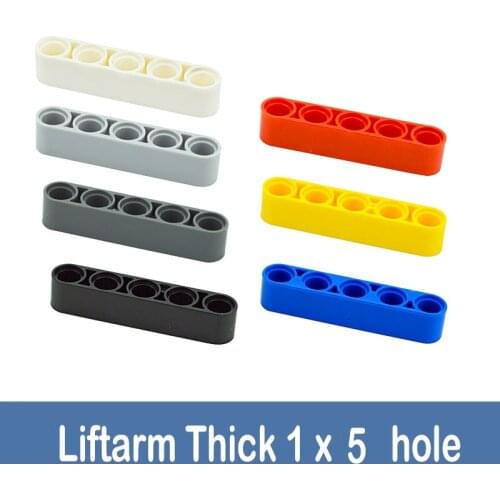 Leduo 1x5 32316 Thick Hole Assembles Particles Car Robot Arm Liftarm Building Blocks DIY Technical Construction Toys