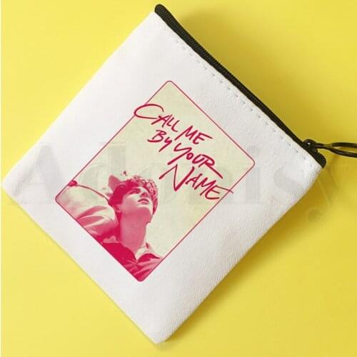 Call Me By Your Name Elio Oliver Aethetic Coin Purse Illustration Key Case Simple Small Cloth Bag New Creative Coin Purse
