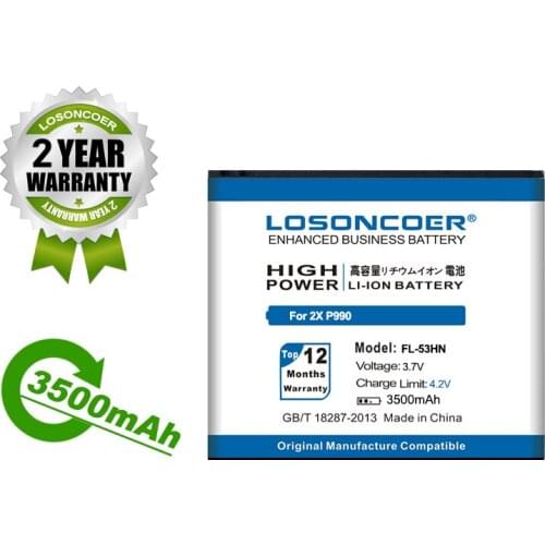 LOSONCOER Battery 3100mAh FL-53HN Battery For LG Optimus 2X P990 P993 P920 P999 SU660