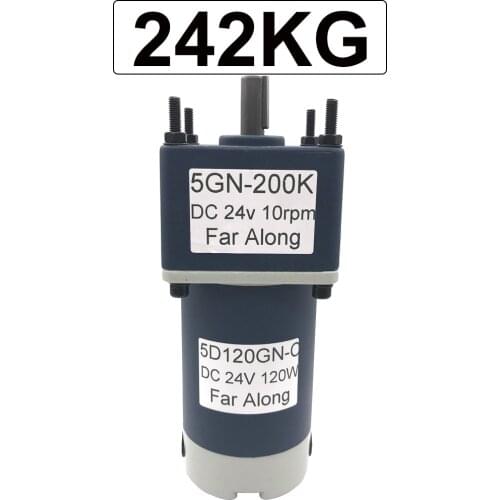 120W Micro Geared Reducer Motor DC 12V 24V Low Speed 10 To 600RPM High Torque 10.9 To 242KG Adjustable Speed Reversible Motor