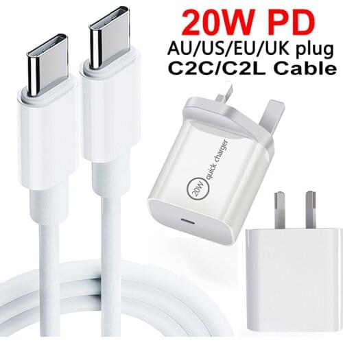 Mobile Phone Charger with Type-C/Android/Apple Plug for Macbook Pro iPad iPhone Samsung Xiaomi Fast Charge For iPhone 12