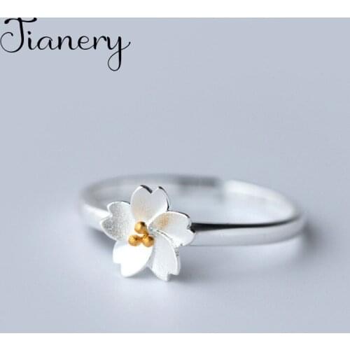 Summer Beach Vacation Large Cheery Flower Rings For Women Men Charm Male Gothic Jewelry Drop Shipping 2021