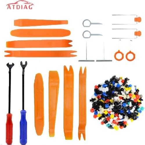Auto Door Clip Panel Trim Removal Tool Kits Navigation Disassembly Seesaw Car Interior Plastic Seesaw Conversion Tool 4/12 Sets