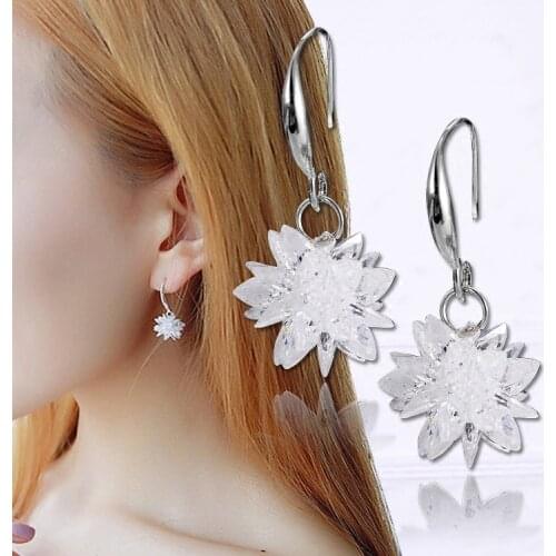 2021 NEW Binghua earrings Europe 925 silver Lucky glowing Crystals from Swarovskis Earring With Charm for Women wedding jewelry
