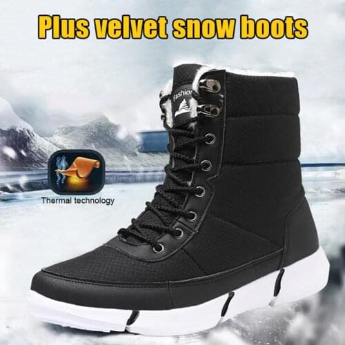 New Arrival Men Winter Shoes Snow Boots Warm Lightweight Anti-slip Breathable for Outdoor