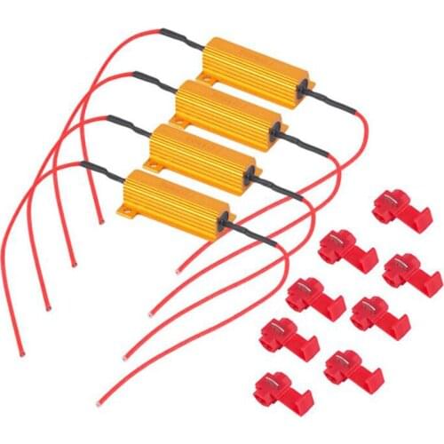New 4pcs 4x 50W 6 ohm Load Resistor For Fix LED Bulb Fast Hyper Flash Turn Signal Blinker