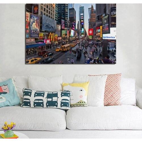 New York Times Square Cityscape Wall Art Canvas Posters Prints Painting Oil Wall Pictures Modern Living Room Home Decor Artwork