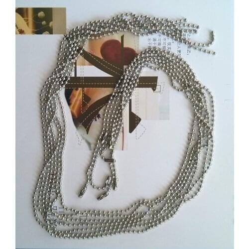 Wholesale 100pcs 2.4mm*60cm Sliver Iron Metal Ball Beads Necklace Chain /KEYCHAIN/ Ball Chain