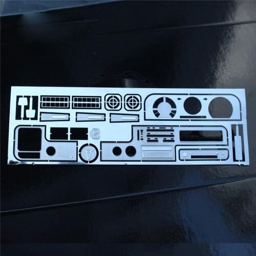 Cab Interior Dash Board Plate with Stickers Patch for 1/10 Tamiya Hilus TF2 RC Car Accessories