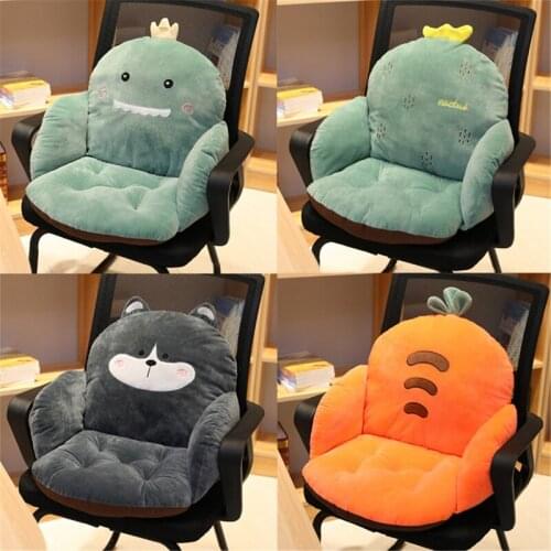 Chair Desk Seat Cushion Warm Comfort Soft Seat Cushion Pad for Support Waist Backrest, Winter Plush Cushion for Home Office