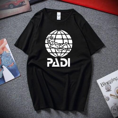 Scuba driver padi T Shirt Top Fashion Camiseta masculina High quality Cotton Short sleeve T-shirt
