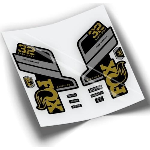 Full KIT of compatible stickers for FOX 32 PERFORMANCE STEP CAST 2021 BICOLOR WP406 bike fork