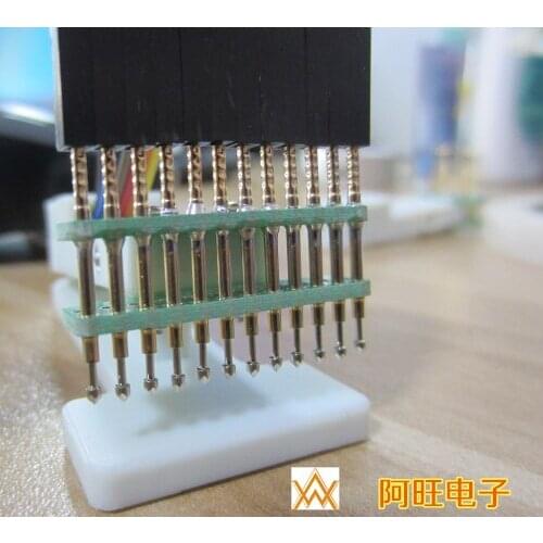 Program Burning Fixture Tooling Burning Debugging Test Probe Spring Needle 2.54mm Spacing 12-Pins Single Row