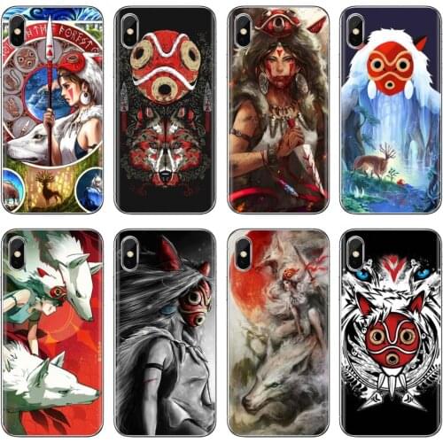 Clear Silicone Phone Case For Xiaomi Mi A1 A2 A3 5X 6X 8 9 9T 10 10T 11 Lite SE Pro princess mononoke mask No Los Miyazaki