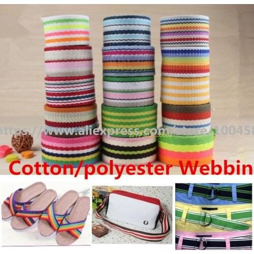 3.5 cm Wide Colorful Jacquard Cotton/polyester Webbing Tape Bag Straps Belt Waistband Webbing Upholstery furniture 5 yard
