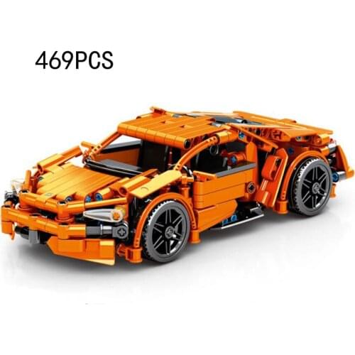 Technical Lykan Hypersport super sport car building block model Pull back vehicle steam bricks toys collection for kids gift
