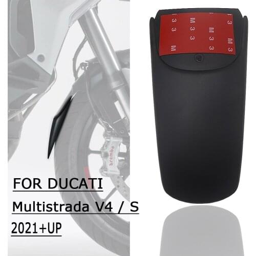 Motorcycle Front Wheel Extension Fender Mudguard Splash Guard For DUCATI MULTISTRADA V4 S 2021