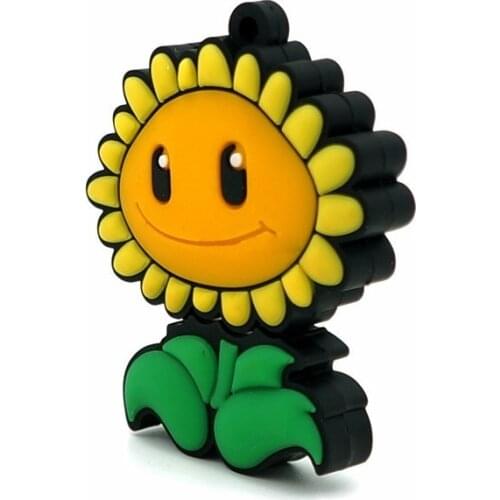 Cartoon Sun Flower Usb Flash Drives U disk 4G 8G 16G 32G 64GB Pen Drive Usb2.0 Plant Memory Stick Free Shipping