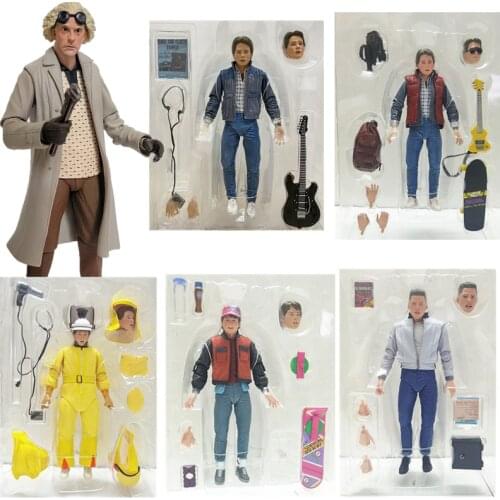 18cm Back to the Future Figure Dr. Brown Marty McFly Biff Tannen Action Figure Collectible Model Toy For Gift