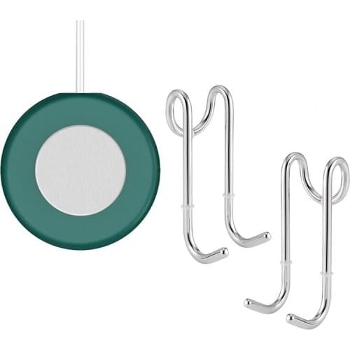 2-Pack Shower Door Hooks, Over Door Hooks for Bathroom Frameless Glass Shower Door & 1x Coffee Warmer for Desk