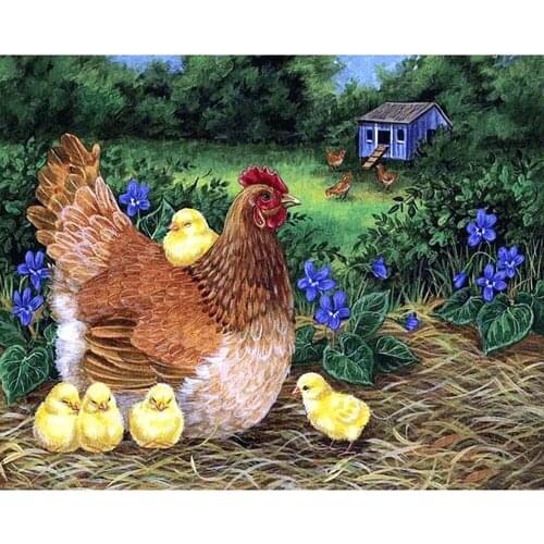 DIY 5D Diamond Painting Hen Embroidery Full Square/Round Diamond Cross Stitch Mosaic room Decor