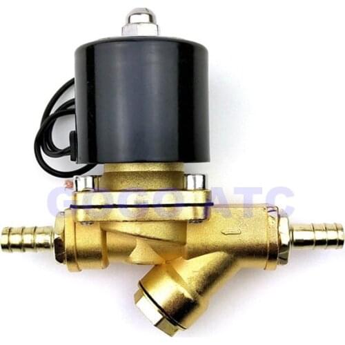 Truck drip brake car water sprayer accessories solenoid valve 2W160-15 1/2" with filter Drain switch DC24V 10mm hose fiitings