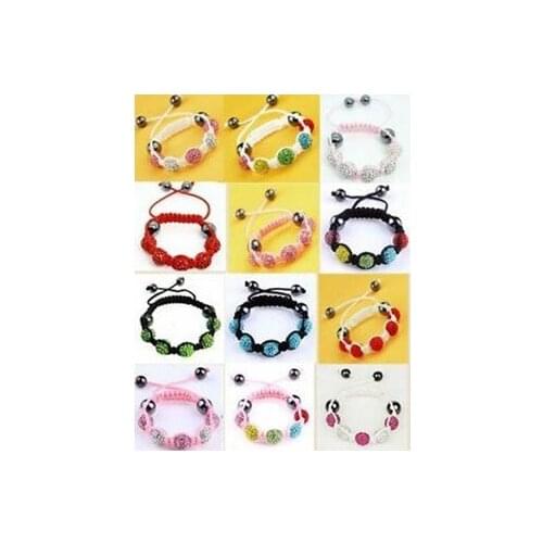 Drt34gg hot micro pave CZ Disco Ball Beads Bracelet fasion KIDS Gift jewelry Discount crystal crystal