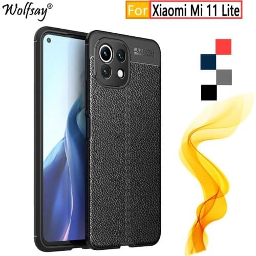 For Xiaomi Mi 11 Lite Case For Xiaomi Mi 11 Lite Rubber Housings Anti-knock Bumper Silicone Case For Xiaomi 11 Lite Mi11i Cover