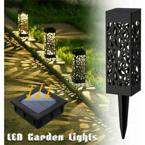 8 LED Solar Lawn Light Decoration Garden Hollow Lawn Lamp Outdoor Pathway Light Waterproof Landscape LED