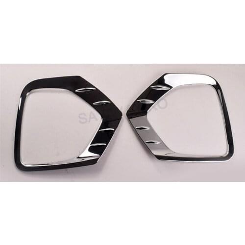 For Hyundai Santafe Santa fe 2019 2020 ABS Chrome Front Rear Fog light Fog Light Lamp Cover Trim Frame Sticker Exterior Accessor