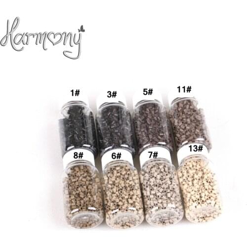 Easily Euro Locks 1000pcs 3629 x 4.5mm Micro copper Ring mini locks links 8 Color Options Straight Micro Beads for I TIP hair